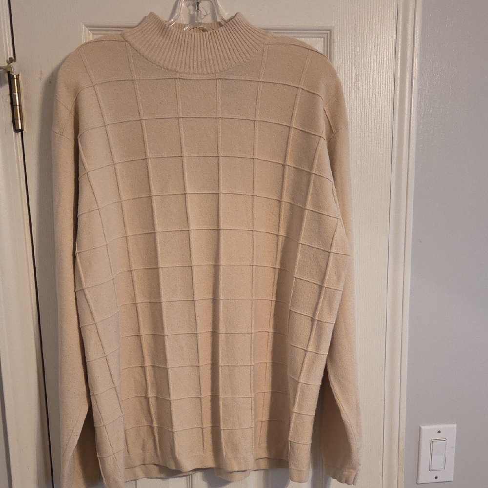 Claiborne Men's Turtleneck Sweater in Cream